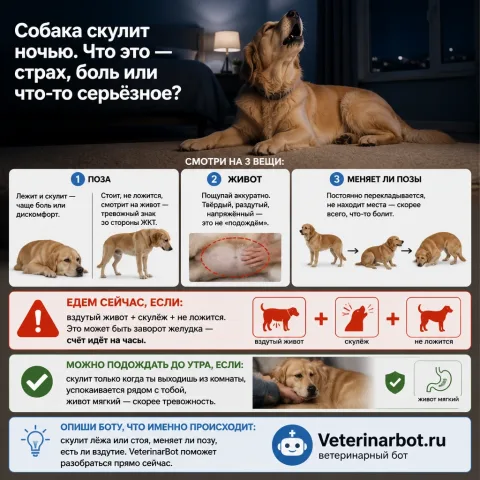 Ночной скулёж у собаки — матрица решений