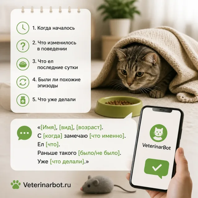 5 вещей, которые нужно зафиксировать до обращения к ветеринару