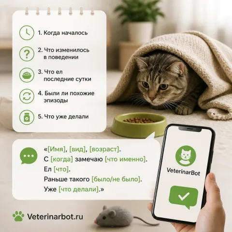 5 вещей, которые нужно зафиксировать до обращения к ветеринару