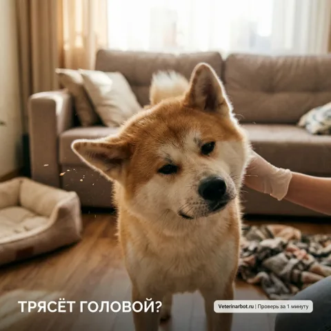 Трясёт головой и чешет ухо — разбор симптома