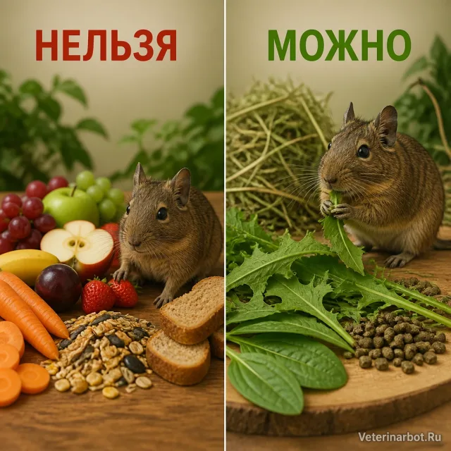 Дегу: что нельзя есть и как понять, что что-то пошло не так