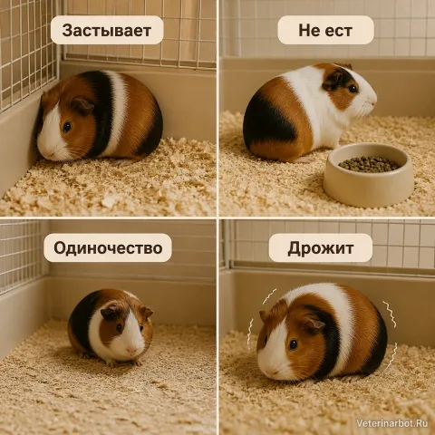 Морская свинка не скажет, что ей плохо