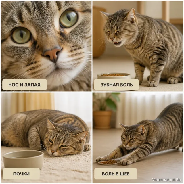 Кот не ест: 4 причины, о которых ты не подумаешь